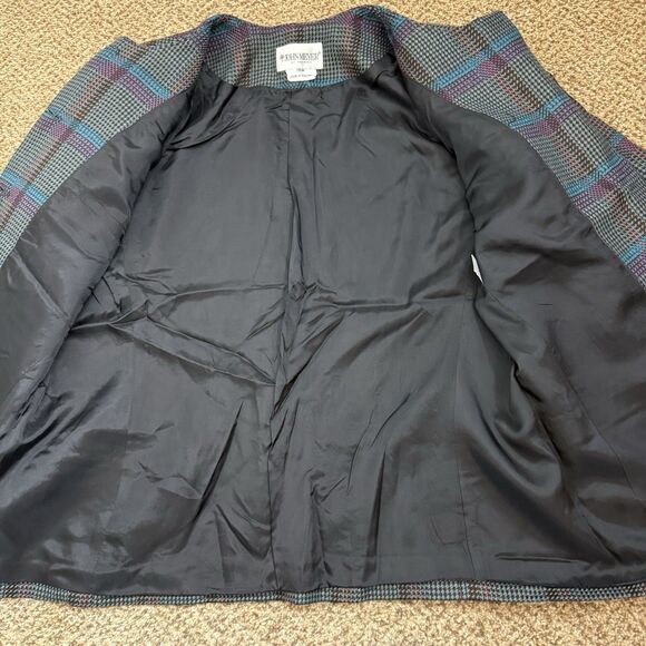 John Meyer Of Norwich Wool Blend Plaid Button Down Blazer Women’s Size 18W - Picture 13 of 13
